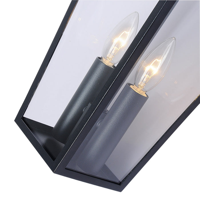 Artcraft - AC8802BK - Two Light Exterior Wall Light - Winchester - Black