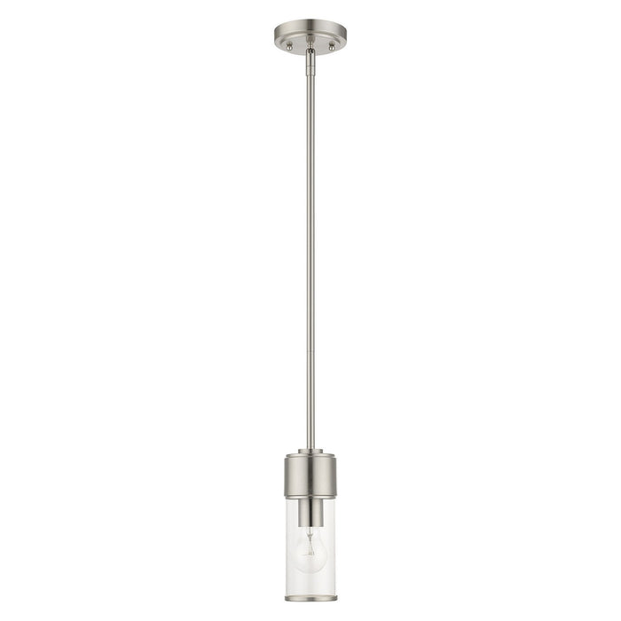 Livex Lighting - 17140-91 - One Light Mini Pendant - Quincy - Brushed Nickel
