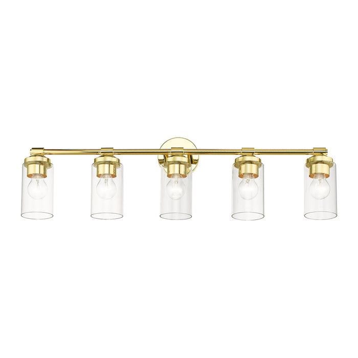 Livex Lighting - 18085-02 - Five Light Vanity Sconce - Whittier - Polished Brass