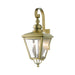Livex Lighting - 27372-01 - Two Light Outdoor Wall Lantern - Adams - Antique Brass with Brushed Nickel