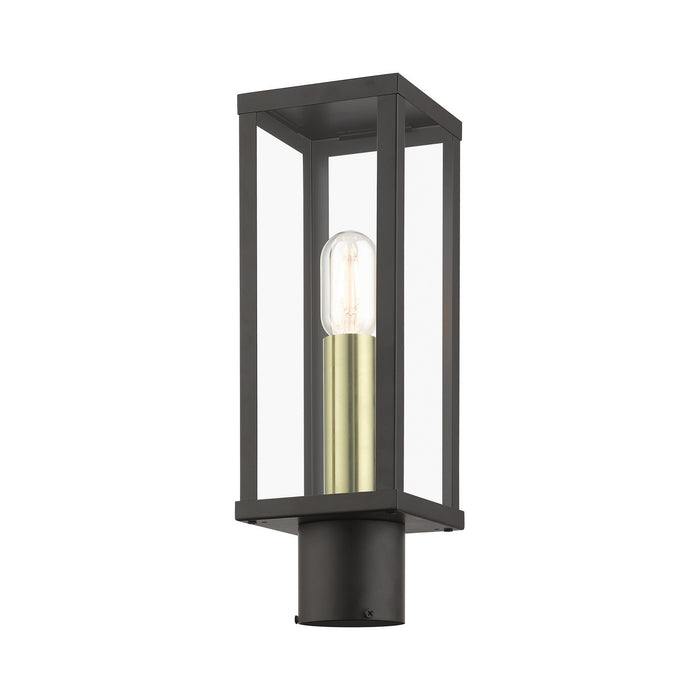 Livex Lighting - 28034-07 - One Light Outdoor Post Top Lantern - Gaffney - Bronze with Antique Gold