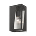 Livex Lighting - 28932-04 - One Light Outdoor Wall Lantern - Forsyth - Black with Brushed Nickel Stainless Steel Reflector