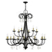 Livex Lighting - 40870-04 - 18 Light Chandelier - Daphne - Black with Antique Brass