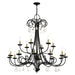 Livex Lighting - 40870-04 - 18 Light Chandelier - Daphne - Black with Antique Brass
