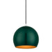 Livex Lighting - 41181-97 - One Light Pendant - Piedmont - Shiny Hunter Green with Polished Chrome