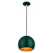 Livex Lighting - 41181-97 - One Light Pendant - Piedmont - Shiny Hunter Green with Polished Chrome