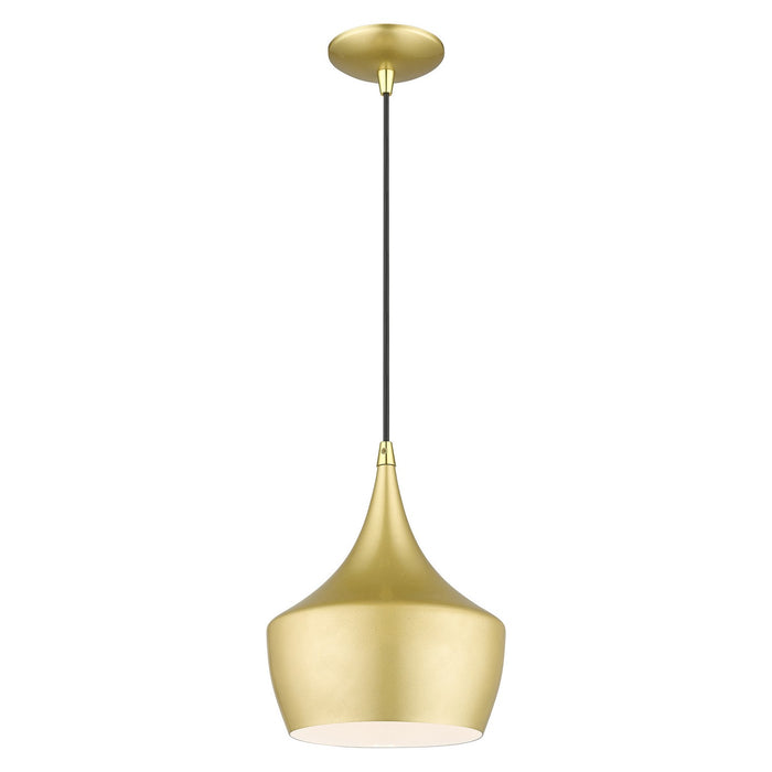 Livex Lighting - 41186-33 - One Light Pendant - Waldorf - Soft Gold with Polished Brass