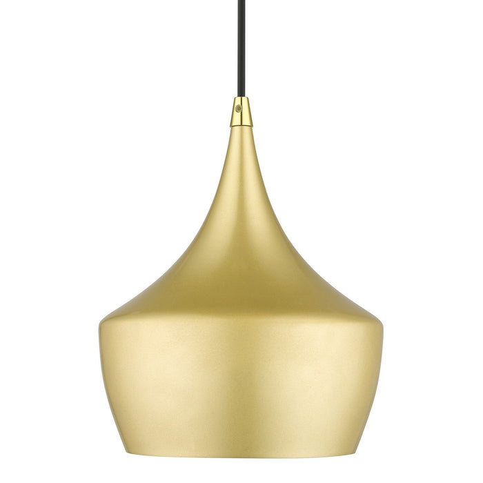 Livex Lighting - 41186-33 - One Light Pendant - Waldorf - Soft Gold with Polished Brass