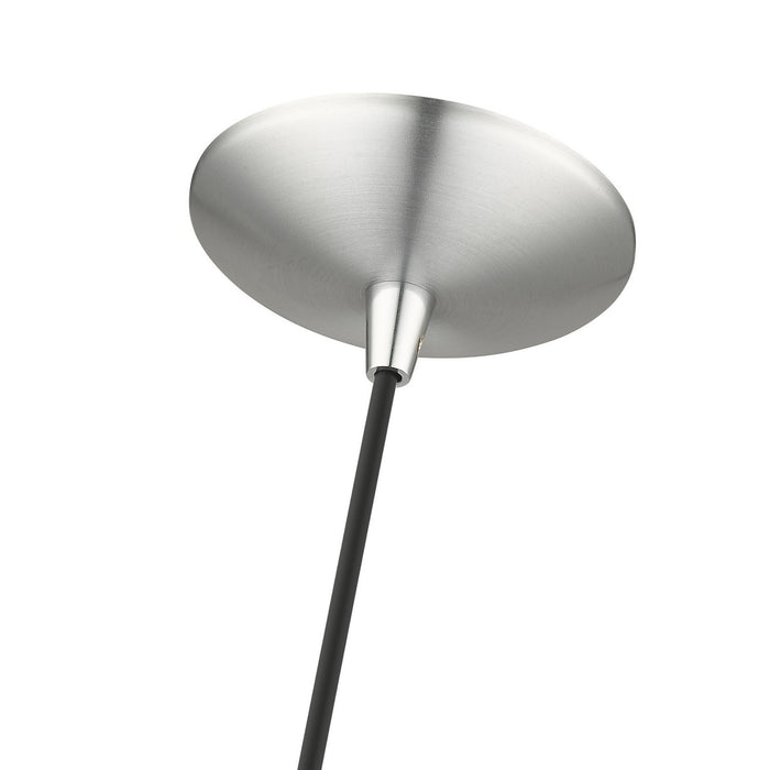 Livex Lighting - 41492-66 - One Light Pendant - Dulce - Brushed Aluminum with Polished Chrome
