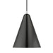 Livex Lighting - 41492-68 - One Light Pendant - Dulce - Shiny Black with Polished Chrome