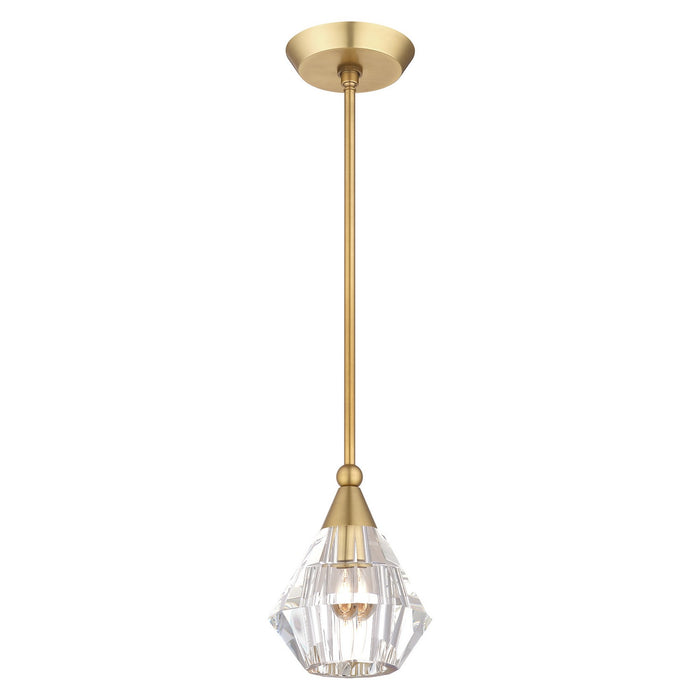 Livex Lighting - 47071-08 - One Light Pendant - Brussels - Natural Brass