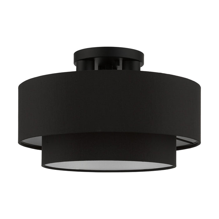 Livex Lighting - 50272-04 - Three Light Semi-Flush Mount - Bainbridge - Black