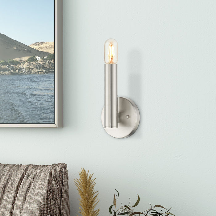 Livex Lighting - 51131-91 - One Light Wall Sconce - Copenhagen - Brushed Nickel