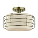 Livex Lighting - 55117-01 - One Light Semi-Flush Mount - Blanchard - Antique Brass