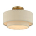 Livex Lighting - 58896-48 - One Light Semi-Flush Mount - Bellingham - Antique Gold Leaf