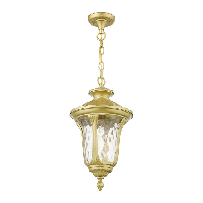Livex Lighting - 7854-33 - One Light Outdoor Pendant - Oxford - Soft Gold