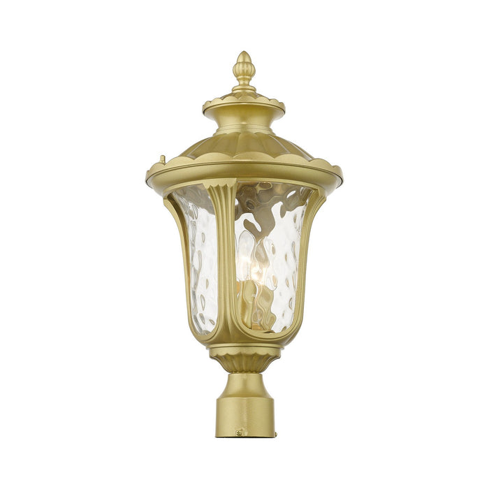 Livex Lighting - 7859-33 - Three Light Outdoor Post Top Lantern - Oxford - Soft Gold