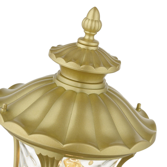 Livex Lighting - 7859-33 - Three Light Outdoor Post Top Lantern - Oxford - Soft Gold