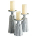 Cyan - 11563 - Candle Holder - Tapered Grey