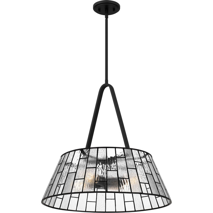 Quoizel - QP6176MBK - Four Light Pendant - Rainier - Matte Black