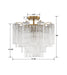 Crystorama - ADD-300-AG-CL_CEILING - Four Light Ceiling Mount - Addis - Aged Brass