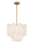 Crystorama - ADD-300-AG-WH - Four Light Chandelier - Addis - Aged Brass