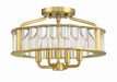 Crystorama - FAR-6000-AG - Four Light Ceiling Mount - Farris - Aged Brass