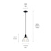 Kichler - 43850BK - One Light Mini Pendant - Avery - Black