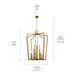 Kichler - 43499NBR - 16 Light Foyer Pendant - Abbotswell - Natural Brass