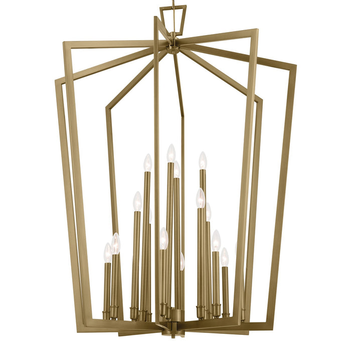 Kichler - 43499NBR - 16 Light Foyer Pendant - Abbotswell - Natural Brass