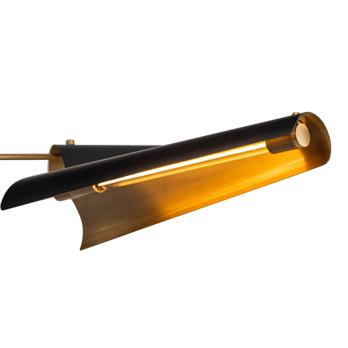 Alora - CH347646MBVB - LED Chandelier - Osorio - Matte Black/Vintage Brass