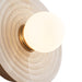 Alora - WV346006VBAR - LED Vanity - Dahlia - Vintage Brass/Alabaster