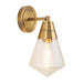 Alora - WV348106VBPG - One Light Wall Sconce - Willard - Vintage Brass/Clear Prismatic Glass