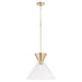 Quorum - 8119-280 - One Light Pendant - Beldar - Aged Brass W/ Clear Glass