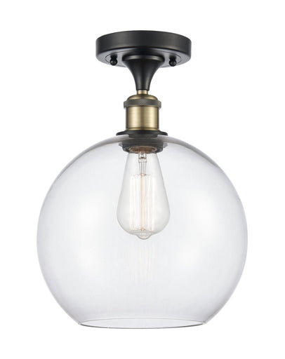 Ballston LED Semi-Flush Mount Black Antique Brass
