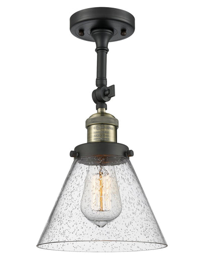 Franklin Restoration LED Semi-Flush Mount Black Antique Brass